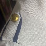 Tory Burch  Cream Navy Knit Military
Duster Cardigan Gold Buttons Size 4 Photo 2
