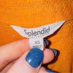 Splendid Orange Short Sleeve Textured Button Up Shirt size XS Photo 2