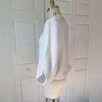 Uniqlo 3D Knit Cotton Dolman 3/4 Sleeve Sweater in Off White Photo 2