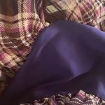 MM Couture  purple plaid tie shoulder‎ sleeveless ruffle blouse medium #MMCT0502 Photo 3