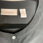 Chico's Black Blouse Cargo Pockets Sz 3 XL Photo 2