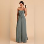 Birdy Grey  Green Jumpsuit Wide-Leg High-Waisted Photo 2