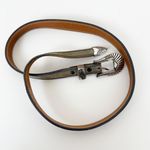 Nocona Western style leather belt silver buckle Brown Photo 1