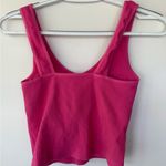Altar'd State Pink Ribbed Crop Tank Top Photo 1