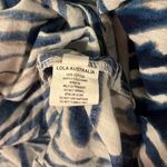 Lola Australia Twenty Shirt Animal Swirl Navy Print Cotton Coastal Resort Boho Blue Size L Photo 4
