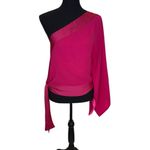 Vertigo Paris Pink Asymmetrical Bell Sleeve Blouse Photo 1
