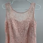 David's Bridal Pink lace knee length sleeveless Dress 18 bridesmaid mother bride Photo 6