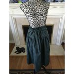 Draper James RSVP Plaid Paperbag Waist Long Plaid Navy Green Cotton Skirt sz L Photo 9