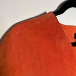 MetroStyle  Authentic Leather Poncho Size S Orange Photo 2