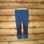 Lululemon Pace Revival Crops Leggings 22" Daisy Dust Illuminight Black / Black Blue Size 6 Photo 6