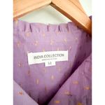Emerson Fry India Collection | Emmaline Blouse Lavendula Gold Dot Lurex | Sz M Purple Size M Photo 4
