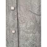 Outback Microsuede Paisley Tooled Square Pearl Snap Western Shirt Size Large Y2K Green Photo 2