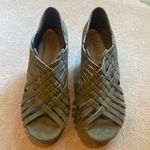 Chocolat Blu  Cork Wedge Platforms Sundance Free People 6.5 Olive Moss Green Photo 1