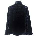 Heat Keep Black Velour Long Sleeve Full Zip Casual Athletic Jacket Women Sz M Size M Photo 1