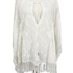 Melissa Odabash Lace Fringe Swim Coverup White Size Small Photo 0