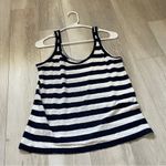 J.Crew Linen Tank Top striped womens Blue White (xsmall) oversized casual summer Photo 3