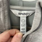 Spanx Air Essentials Full Zip Up Hoodie Light Grey L Photo 4