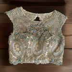 Camille La Vie Size 0 Two Piece Formal Wedding Hoco‎ Ball Prom Social Champagne Photo 0