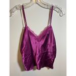 Linea Donatella  Women's Size Medium Purple Satin 2 Piece Pajama Set Shorts Cami Photo 2