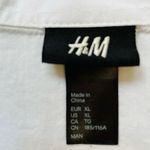 H&M White Embroidered Button Up Shirt Photo 9