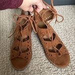 SO Brown Suede Lace-Up Sandals Photo 1