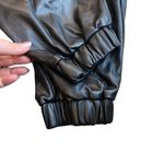 Blue Blush  Women’s M High Waist Vegan Leather Jogger Pants Black‎ Party Baddie Photo 4