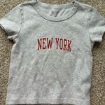 Brandy Melville grey  new york baby tee Photo 0