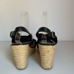 American Eagle Espadrille Platform Shoes Women’s Black Wedge Sandals Size 9 Photo 5