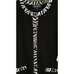 Jones New York Jones of New York Black Sweater Jacket with Zebra Print Trim Size 2X Photo 1