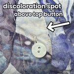 Alfred Dunner Vintage Blue Purple Butterfly Blouse Button Front Short Sleeve Lg Photo 8