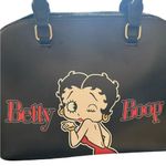 Betty Boop Graphic Red & Black Handbag crossbody bag striped interior Photo 1