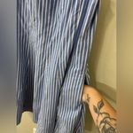 Cynthia Rowley Womens Blue White Stripe Fit & Flare Sundress Sleeveless Sz 6 Photo 3