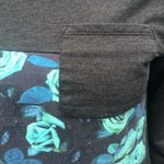 On the Byas  Floral Sweatshirt with Pocket Gray Green Women's Size Small Photo 3