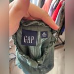 Gap Green Button-Up Blouse with Ruffles Photo 2