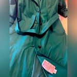 London Fog Green Trench Coat with Notched Lapel and Belted Waist Photo 4