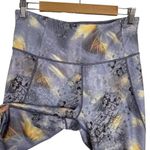 CALIA By Carrie Underwood Purple Pattern Ruched Mesh Ankle Panel Pull On Legging Size L Photo 3