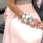 Faviana Pink and Silver Prom Dress Photo 2