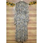 Elan  Black & Gold Paisley Print Tiered Maxi Dress Women's M Metallic Romantic Photo 7