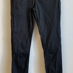 Unpublished  Women's Coated Waxed Pants Black Skinny Leg Sz 25 Photo 0