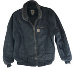 Carhartt Womens Weathered Wildwood Jacket Sherpa Lined Canvas 100815 Black L Photo 0