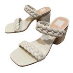Dolce Vita Natie Woven Heeled Sandals Ivory White Size 10 Photo 1