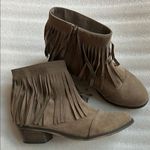 breckelle's Breckelle’s Fringe faux Suede Ankle Boots - tan Photo 0
