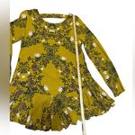 Free People Smooth Talker Tunic Top Womens S Mini Dress Boho Floral Open Back Photo 5