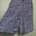 Vintage 100% silk floral prairie modest shorts split skirt high waisted boho Size L Photo 3