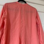 J.Jill Linen Coral Orange Button Down Pleated Tunic Size Small Vacation Coverup Photo 8