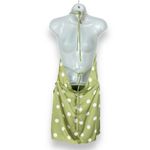 Lulus NWT  Halter Mini Dress The Best Spot Green‎ Polka Dot Satin Medium Backless Photo 5