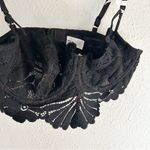 Aerie  Show Off Unlined Lace Bra Black NWT 38D Photo 3