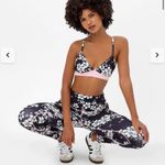 frankie's bikinis  Black and White Floral Leggings Photo 0