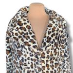 Yellowstone x Spirit Halloween Beth Dutton Faux Fur Leopard Print Coat Medium Brown Photo 1