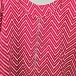 Live 4 Truth  Red White Chevron Knee Length Zipper Dress Plus 1XL Photo 3